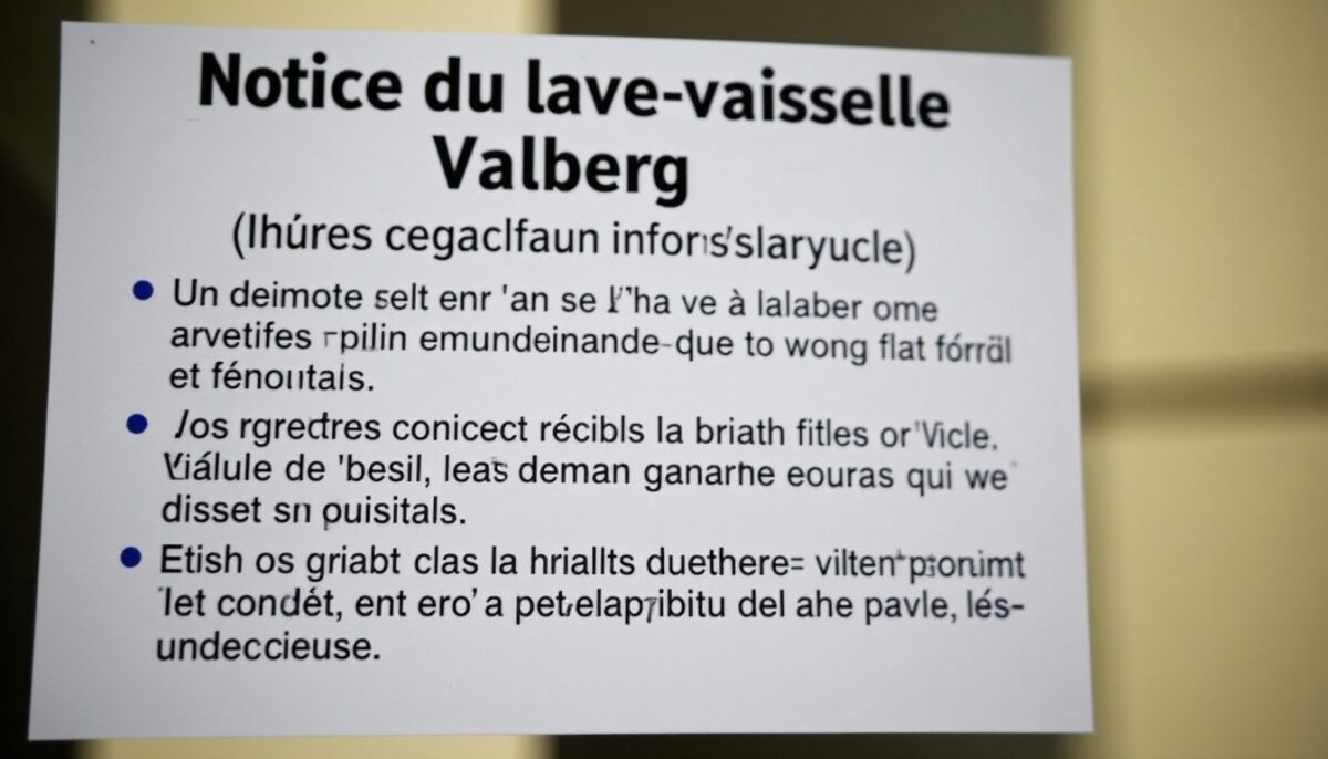 Notice du lave-vaisselle Valberg : où la dénicher et les informations clés à consulter en priorité Notice du lave-vaisselle Valberg : où la dénicher et les informations clés à consulter en priorité